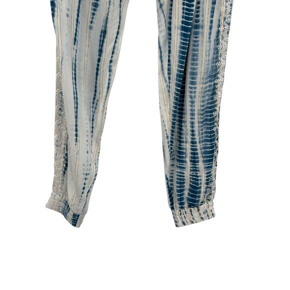 Hemant and Nandita Esme Tie-Dye Jogger Pants Blue White Size Small - Picture 6 of 16
